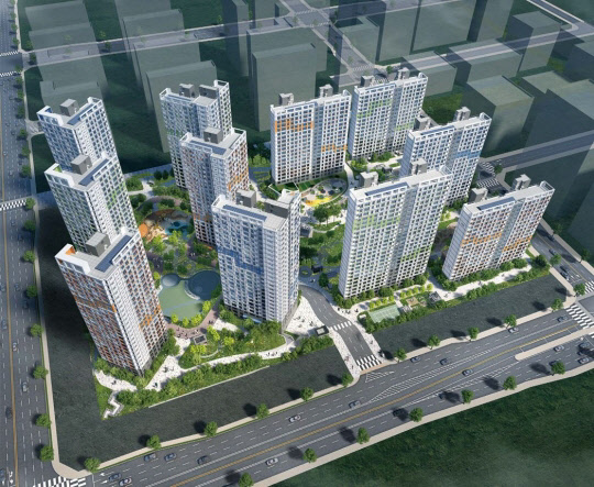 저조한 청약 성적표를 받은 '평택 고덕 신혼희망타운' 조감도.  LH 제공